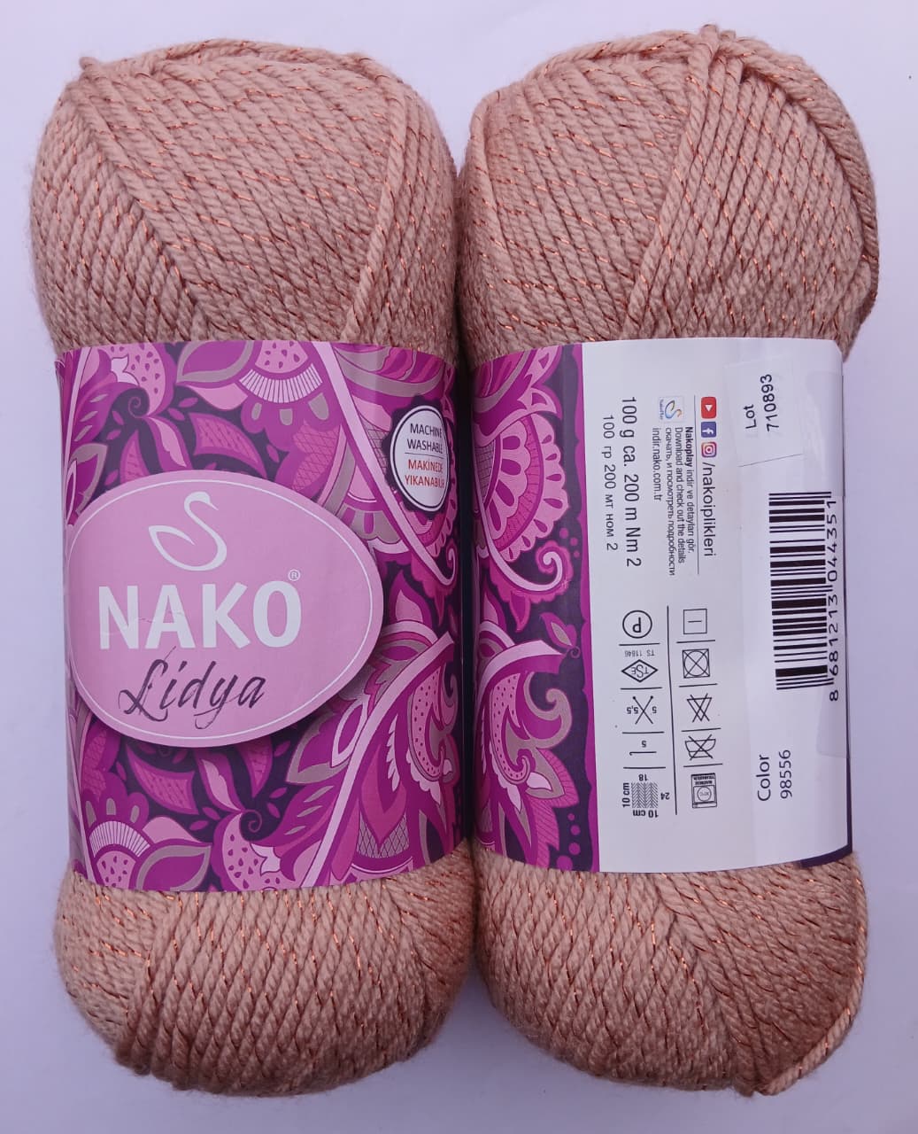 🧶 Nako Lidya Yarn – Soft Acrylic Knitting &amp; Crochet Yarn (100g)