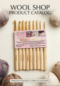 Wooden Handle Crochet Hook Set – 9 Pieces (2.0mm–6.0mm)