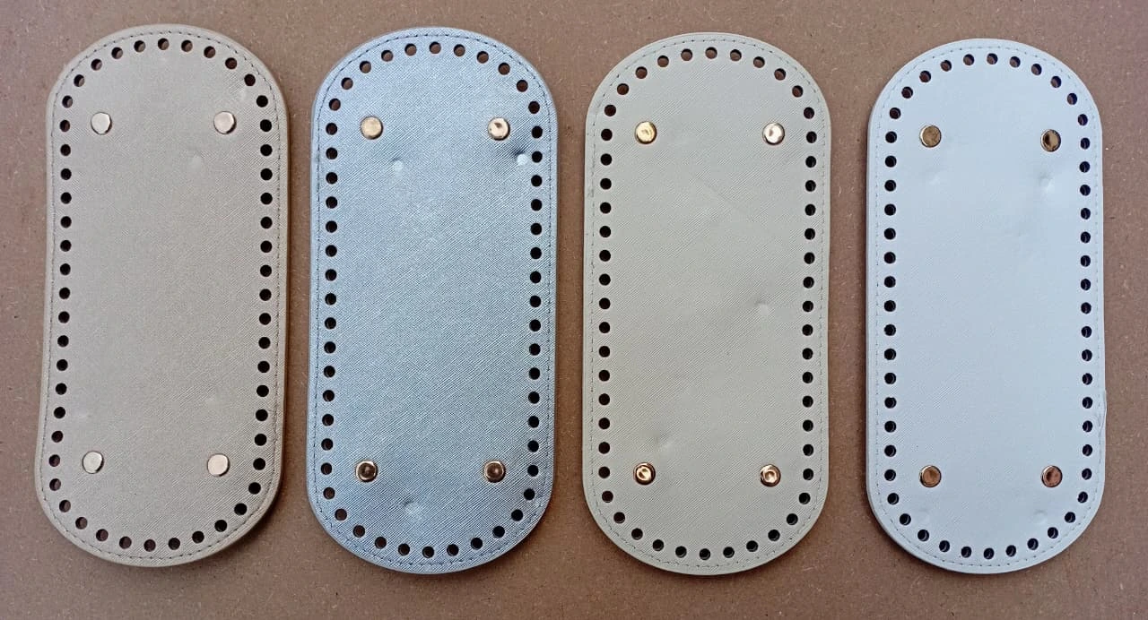 Oval Bag Base with Stitching Holes & Metal Studs – Premium Handbag Making Accessory